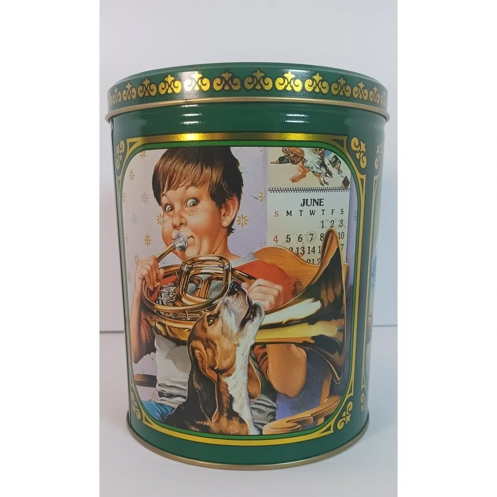 Vintage 1989 Purina Biscuits Tin dog treats retro 80s kidcore metal novelty - Picture 3 of 7